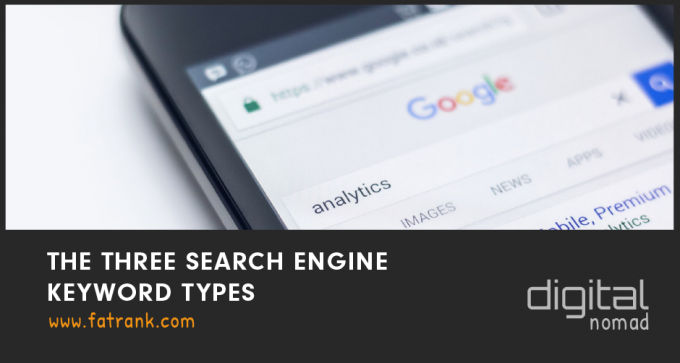 The Three Search Engine Keyword Types