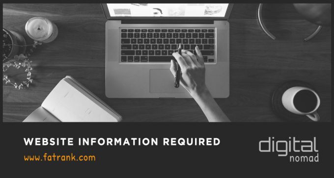 Website Information Required