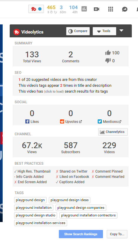 Tubebuddy Analytics