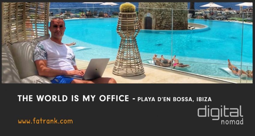 The World is My Office - Playa D'en Bossa, Ibiza