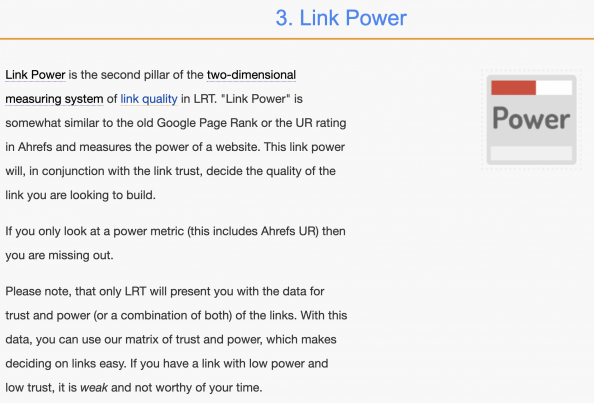 LRT Link Power by LinkResearchTools