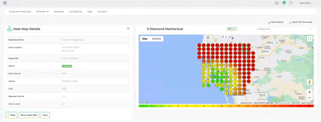 leadsnap gmb heat map